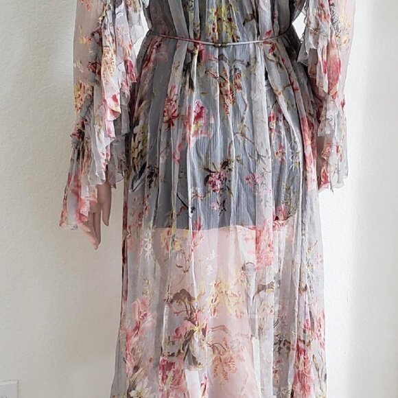 Zimmerman Floating Floral Print Chiffon-Silk Maxi Dress - Picture 6 of 16